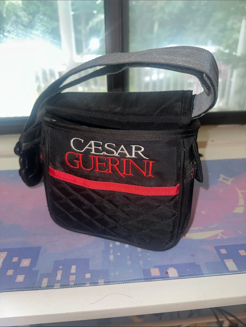 Black & Red Men’s Crossbody Bag